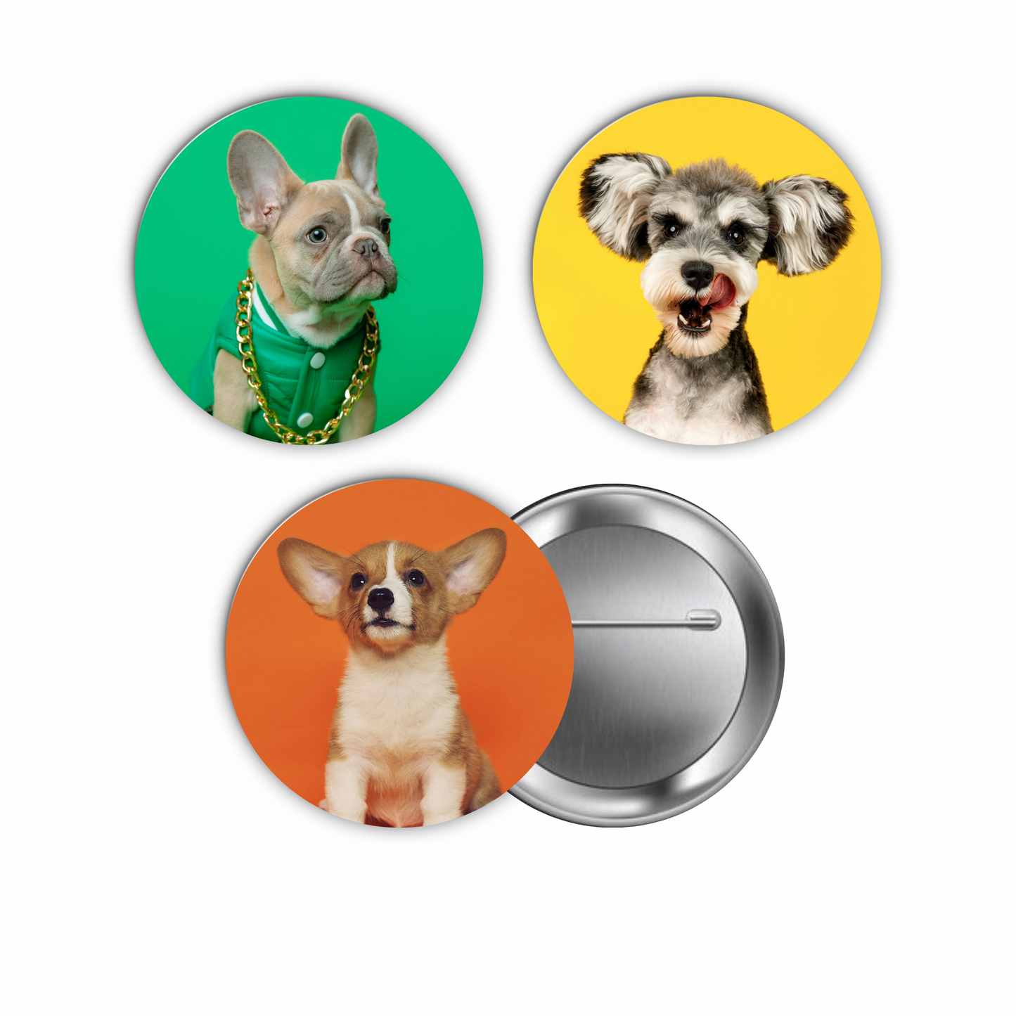 Set of 3 - Custom 2" Personalized Magnet & Button