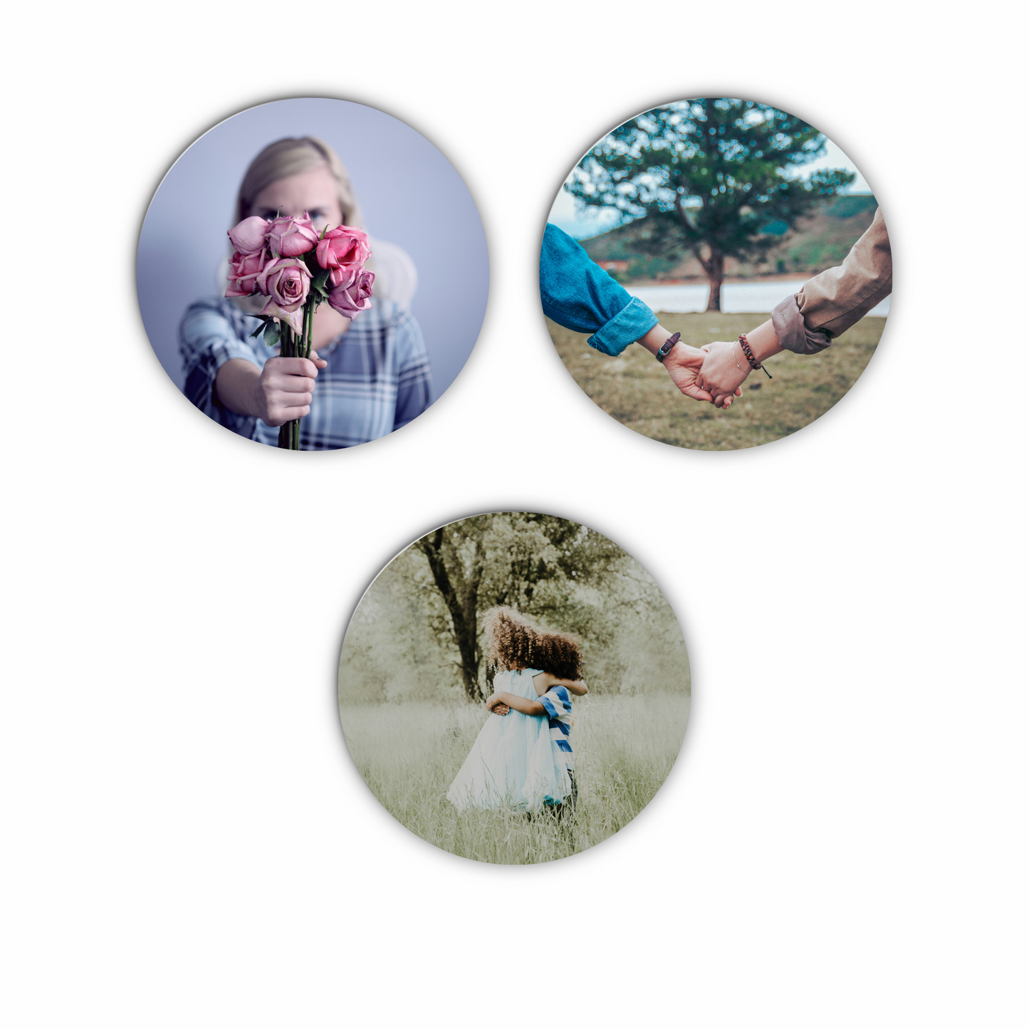 Set of 3 - Custom 2" Personalized Magnet & Button