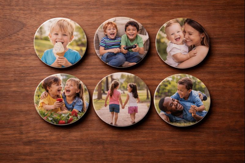 Classic Magnet Button Collection – 6 Personalized 2.25” Buttons