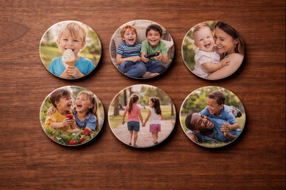 Classic Magnet Button Collection – 6 Personalized 2.25” Buttons