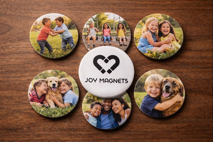 Classic Magnet Button Collection – 6 Personalized 2.25” Buttons